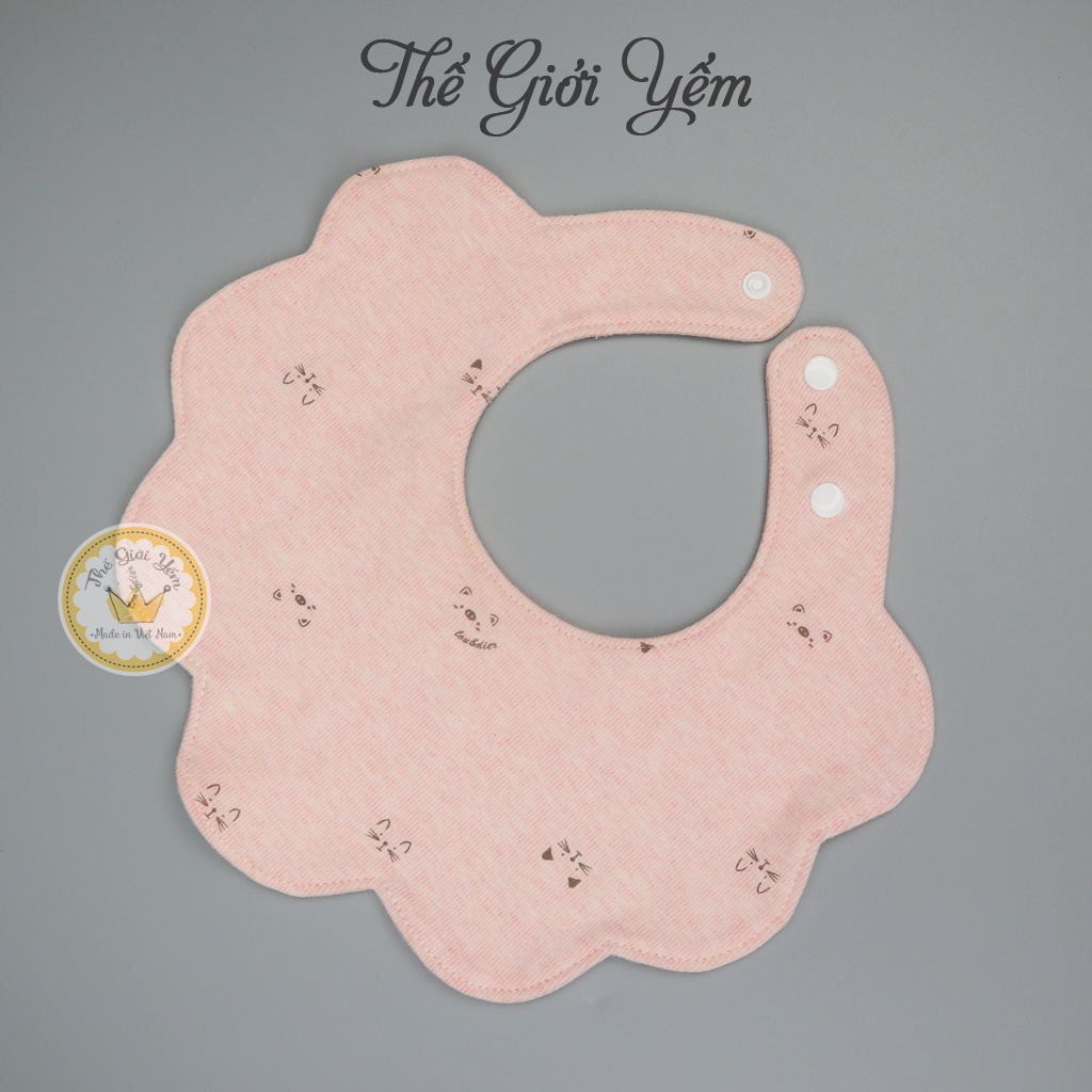 Yếm hoa cotton mềm mại xinh yêu cho bé gái