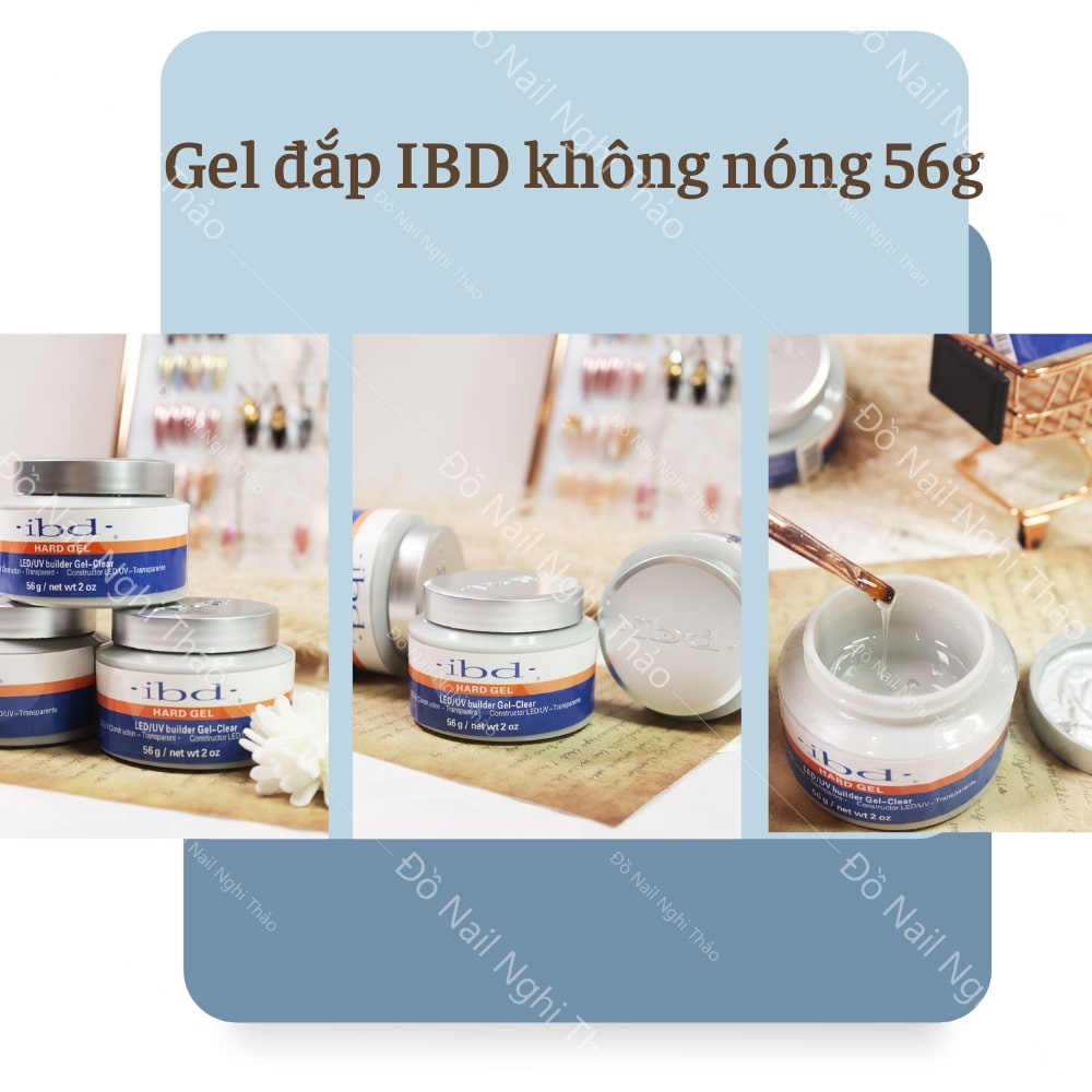 Gel đắp móng IBD , gel ibd chính hãng không nóng 56g