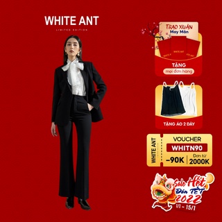 Áo Khoác Blazer Công Sở Nữ WHITE ANT LAYKI VEST Cổ Bẻ Dáng Suông Basic, Chất Liệu Cao Cấp Chống Xù 180500009