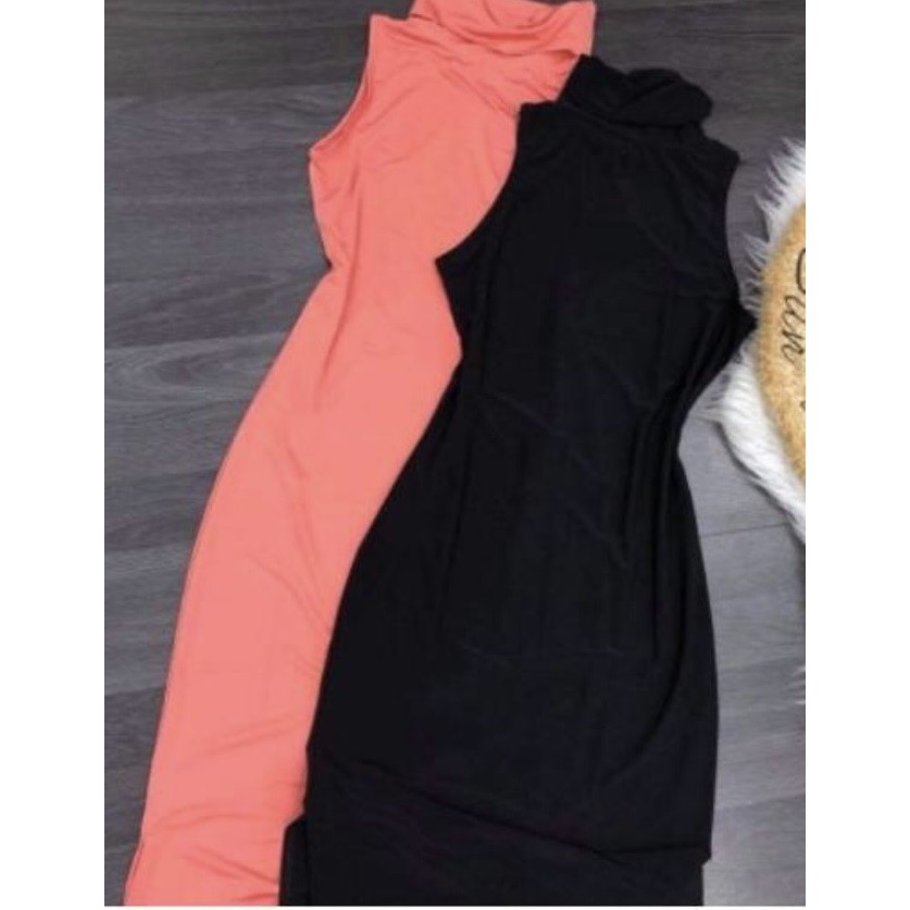 Đầm body cổ lọ tay sát nách - vấy ôm dự tiệc - thun cotton co dãn - hàng vnxk | BigBuy360 - bigbuy360.vn