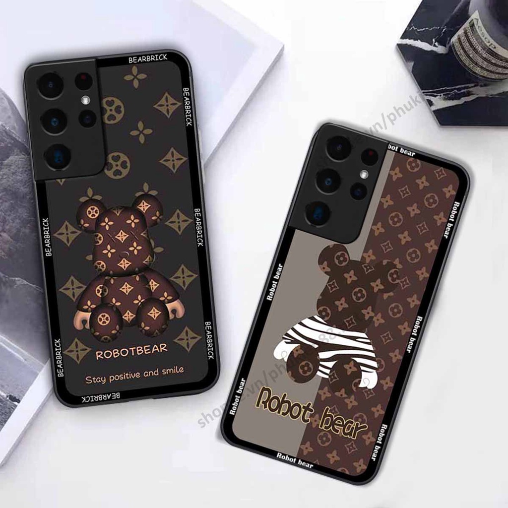 Ốp Samsung S21 Ultra bear, k@ws thương hiệu phong cách ốp lưng thời trang cao cấp