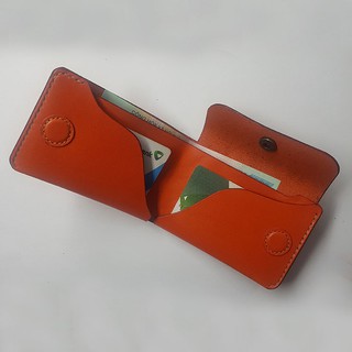 Ví nữ da bò - Đồ da thủ công - Màu cam BV0437