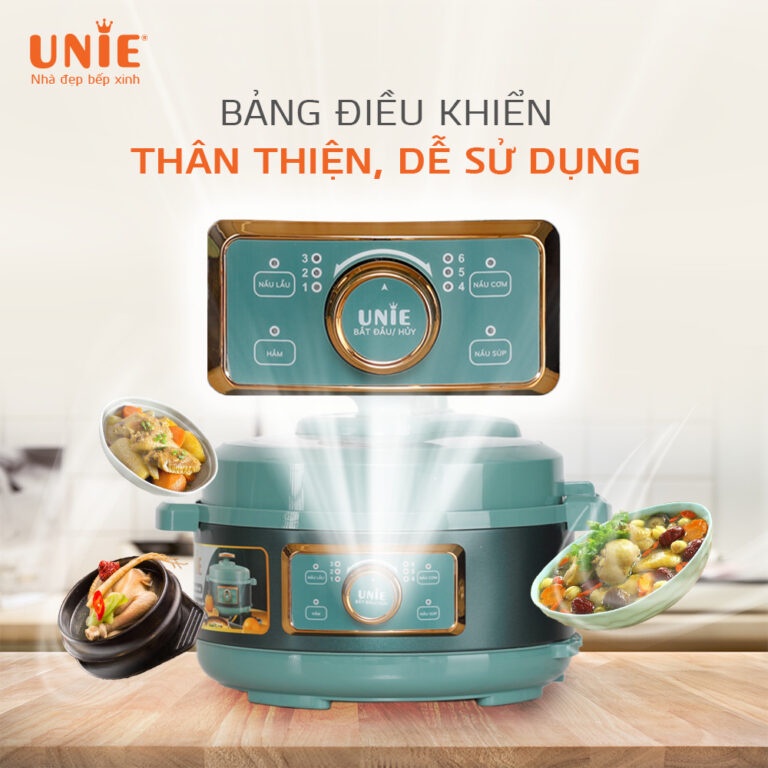 [Mã ELHADEV giảm 4% đơn 300K] (Mã CHUT002 giảm 8%) Nồi áp suất điện UNIE UN-630 - Hàng Chính Hãng