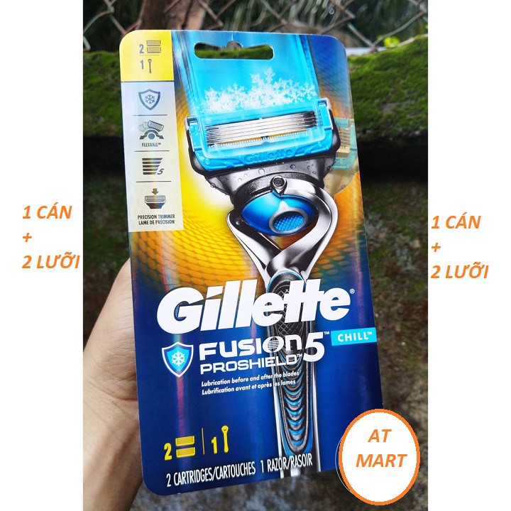 DAO CẠO Gillette fusion proshield chill ( 1 CÁN + 2 LƯỠI )