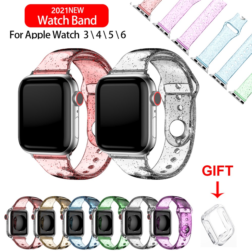 Dây Đeo Tpu Mềm Chống Nước Cho Đồng Hồ Thông Minh Apple Watch Series 6 / Se / 5 / 4 / 3 / 2 / 1 Iwatch 44mm / 42mm / 40mm / 38mm