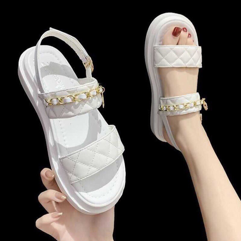 FREE SHIP Sandal nữ quai hậu quai xích 2 màu cực xinh