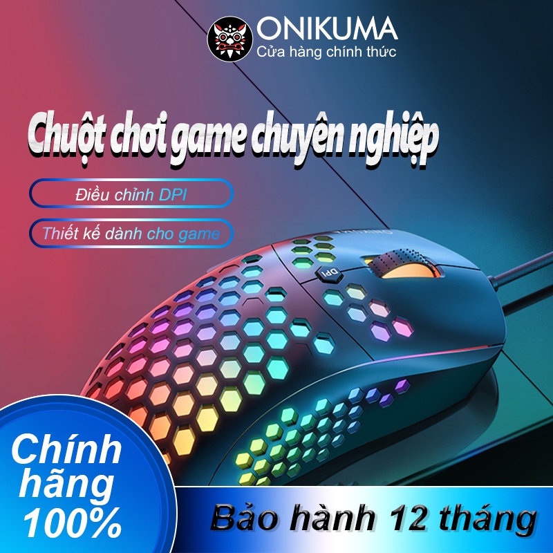 ONIKUMA CW903 Chuột Chơi Game USB Chuột Chơi Game Có Dây Chống Trượt Sáu Tốc Độ DPI Phát Sáng RGB Có Thể Điều Chỉnh