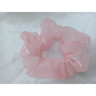 {Ảnh thật} cột tóc vải scrunchies von lụa ánh kim mềm xịn