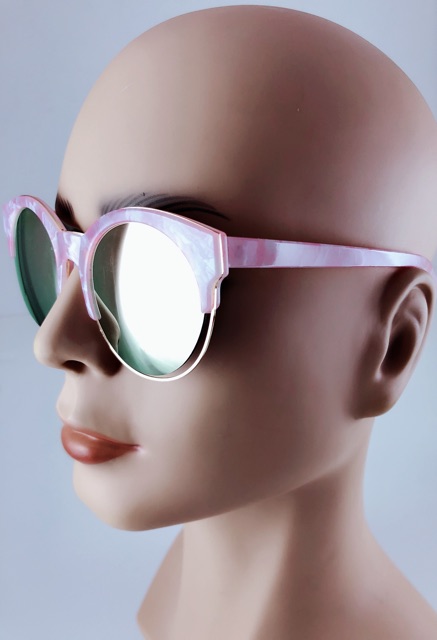 mắt Kính râm vân đá hồng cho nữ kính mát chống uv chuẩn hàng độc