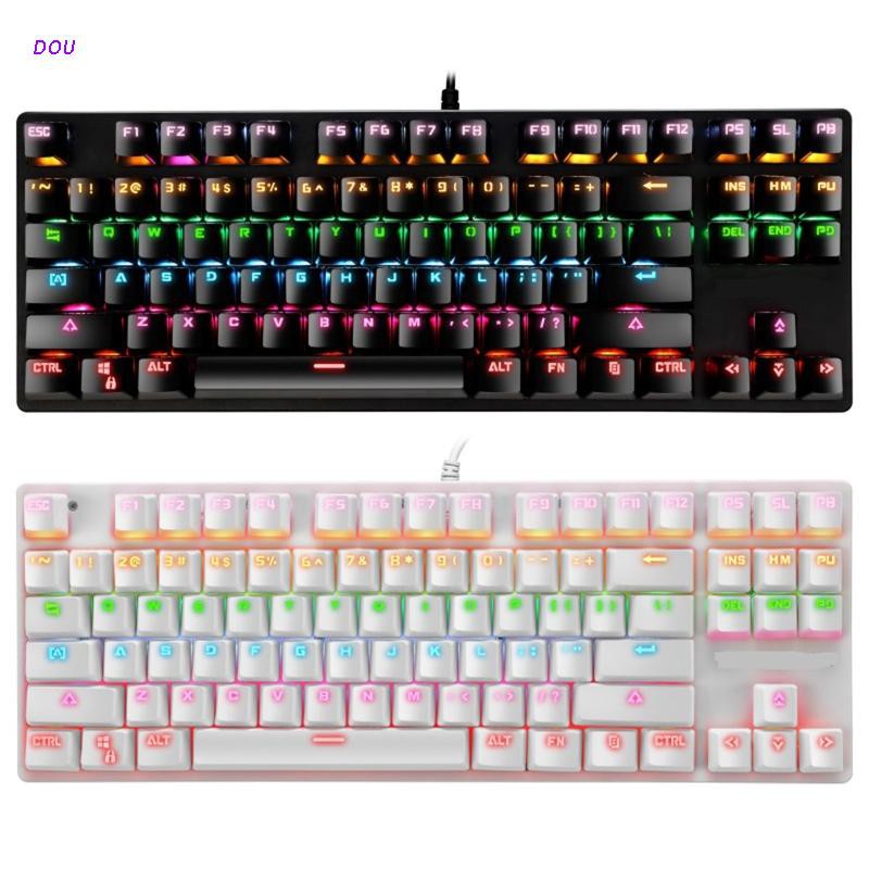 Bàn Phím Cơ Gaming Có Dây 87 Phím Có Đèn Nền Rgb