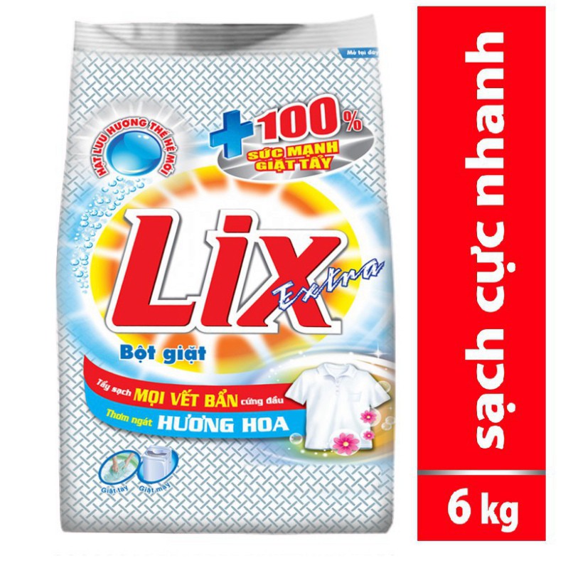 [Hoangminh] [HOT]Bột giặt Lix Extra 6KG / 5.5 KG TIẾT KIỆM CÔNG NGHỆ MỚI