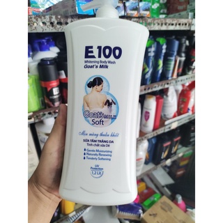 Sữa tắm e100 tinh chất sữa dê - trắng da chai 1,2 lít