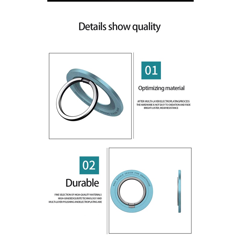 IKey Magnetic Metal Finger Ring Buckle Phone Holder For Android Suction Cup Type Lazy Bracket