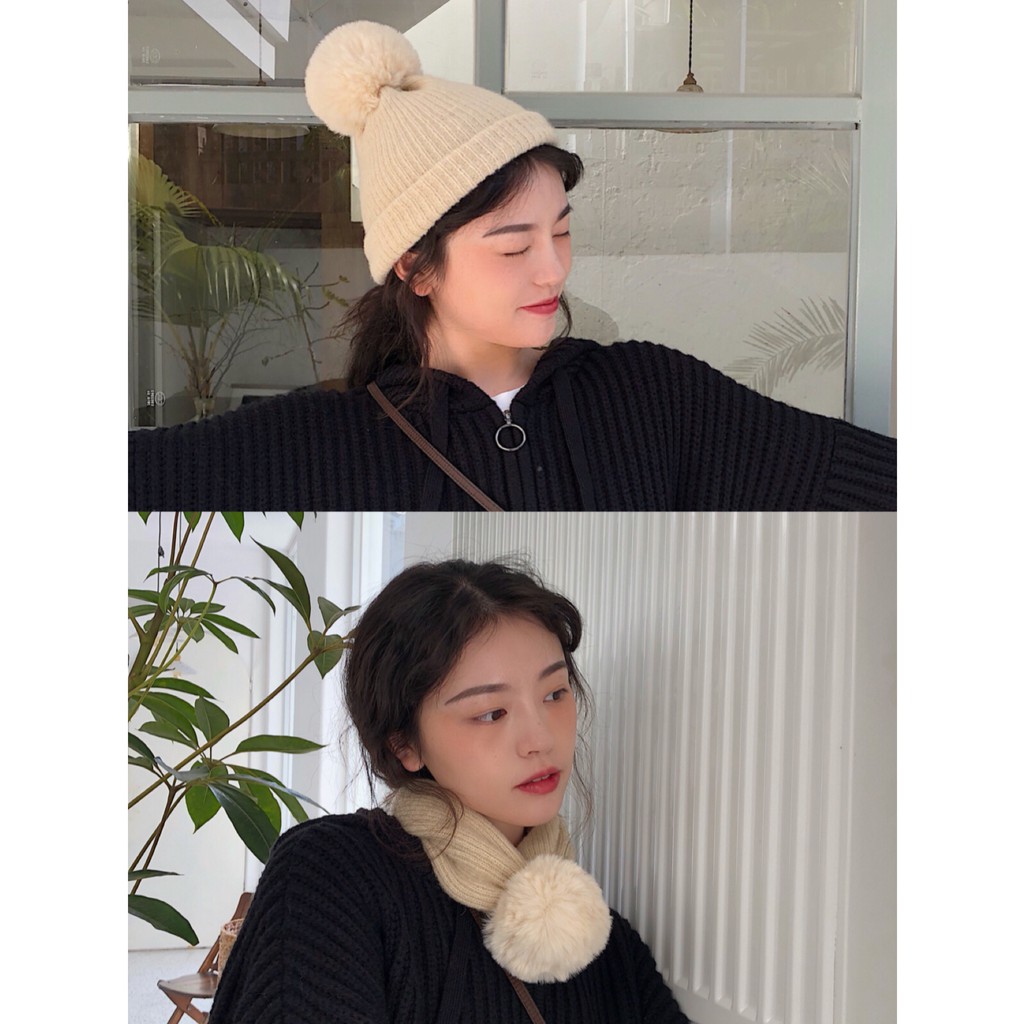 Mũ Len Dệt Kim Màu Trơn Dễ Phối Đồ Thời Trang Thu Đông Phong Cách Hàn Quốc Cho Nữ