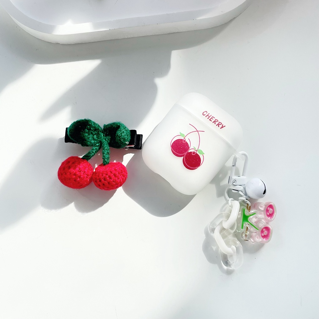 Vỏ Bảo Vệ Hộp Sạc Tai Nghe AirPods3gen Họa Tiết Cherry 2021 / AirPods3 / AirPods3 Ốp