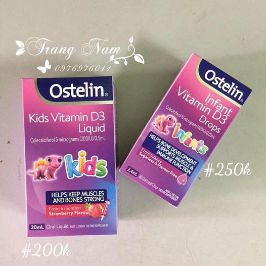 OSTELIN VITAMIN D KIDS LIQUID 20ML (Úc)
