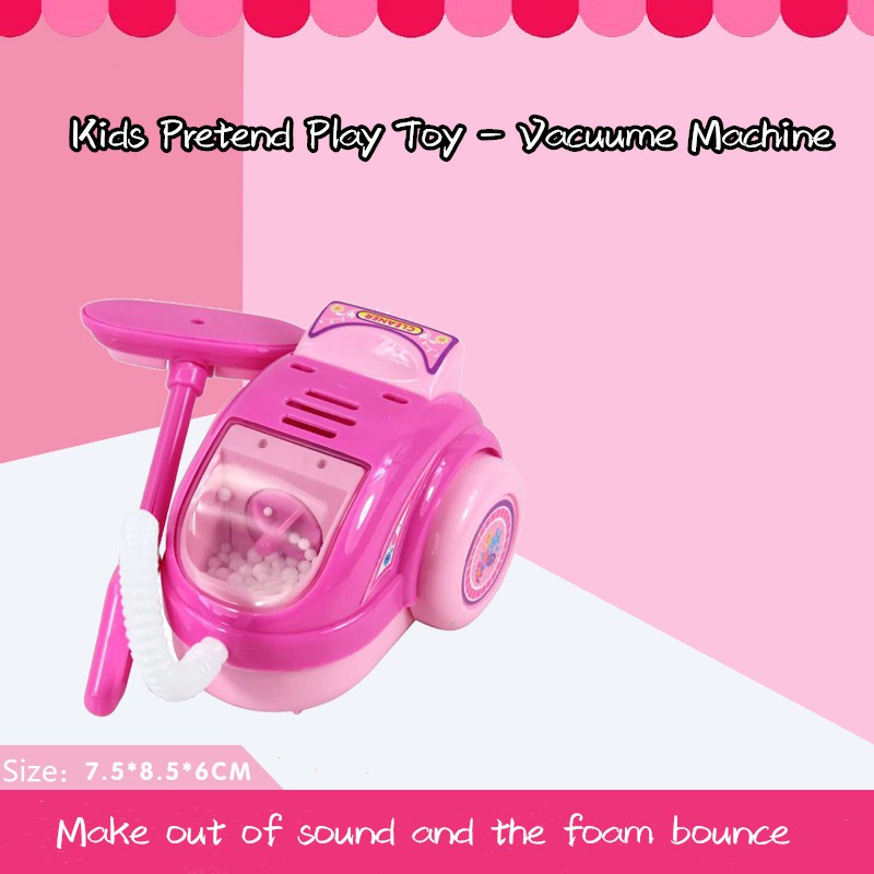 Bộ đồ chơi dụng cụ gia đình máy hút bụi và bàn ủi màu hồng đáng yêu - đồ chơi giáo dục