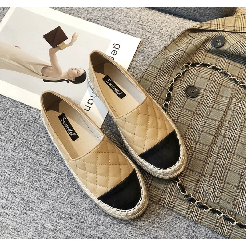 Giày lười đế cói 3cm