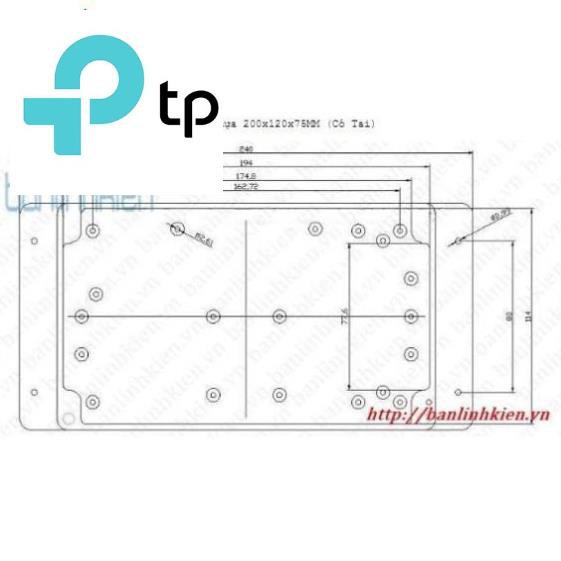 Hộp Nhựa 200x120x75MM Có Tai