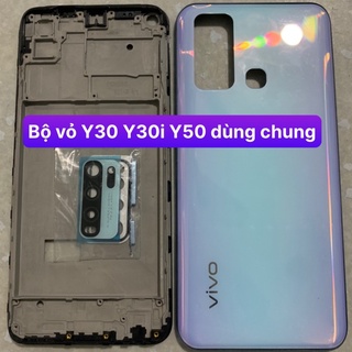 bộ vỏ vivo Y30 / Y30i / Y50 ,kèm khay sim,phím âm lượng,kính camera