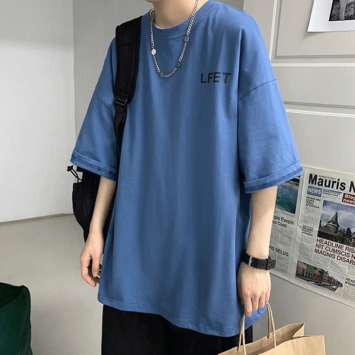 Áo Thun Tay Ngắn Cổ Tròn In Chữ M-8XL Phong Cách Harajuku Dễ Phối Đồ Thời Trang Mùa Hè Cho Nam