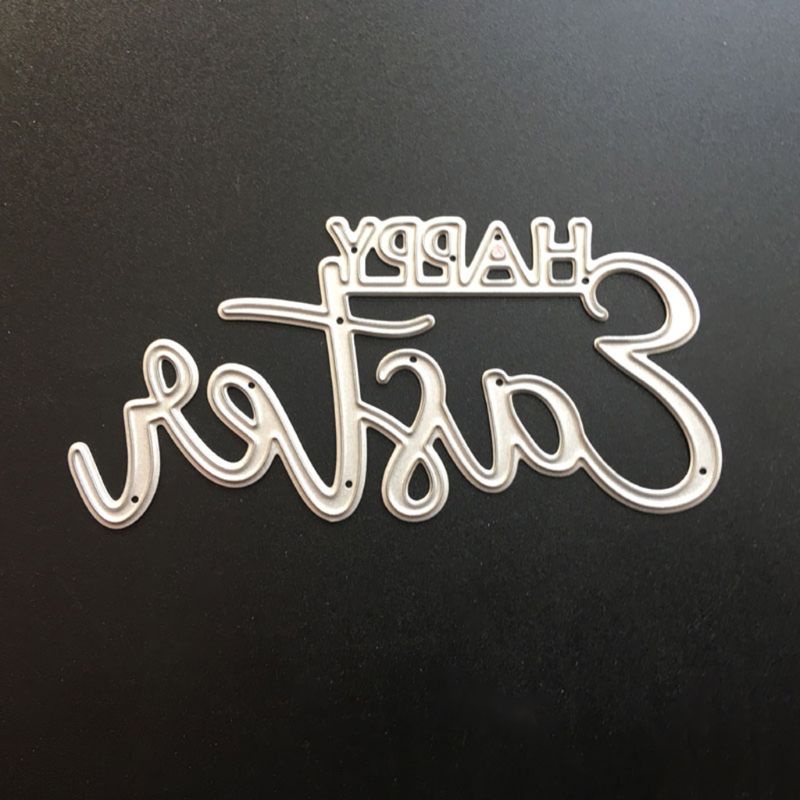 Khuôn Cắt Giấy Làm Từ Kim Loại Hình stay Happy Easter Trang Trí Scrapbook Thẻ