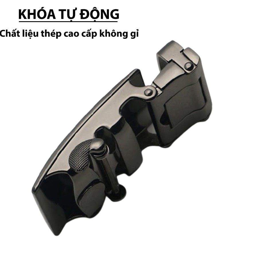 Thắt Lưng, Dây Nịch Nam NT01, Khóa Kim Loại Tự Động, Nịt Cao Cấp Trẻ Trung