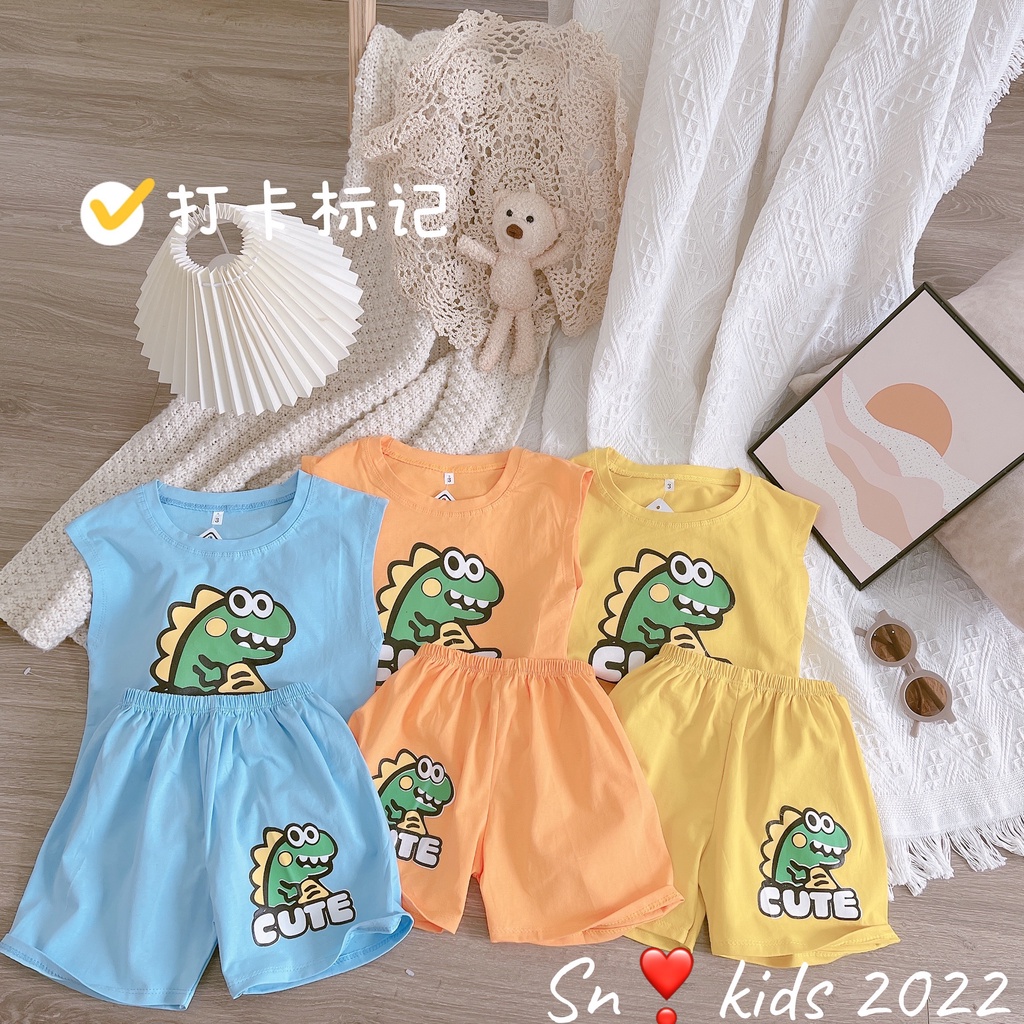 Bộ khủng long cute bé trai