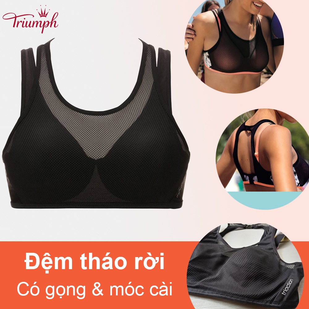 Áo ngực thể thao Triaction Magic Motion Pro có gọng có móc đệm ngực tháo rời