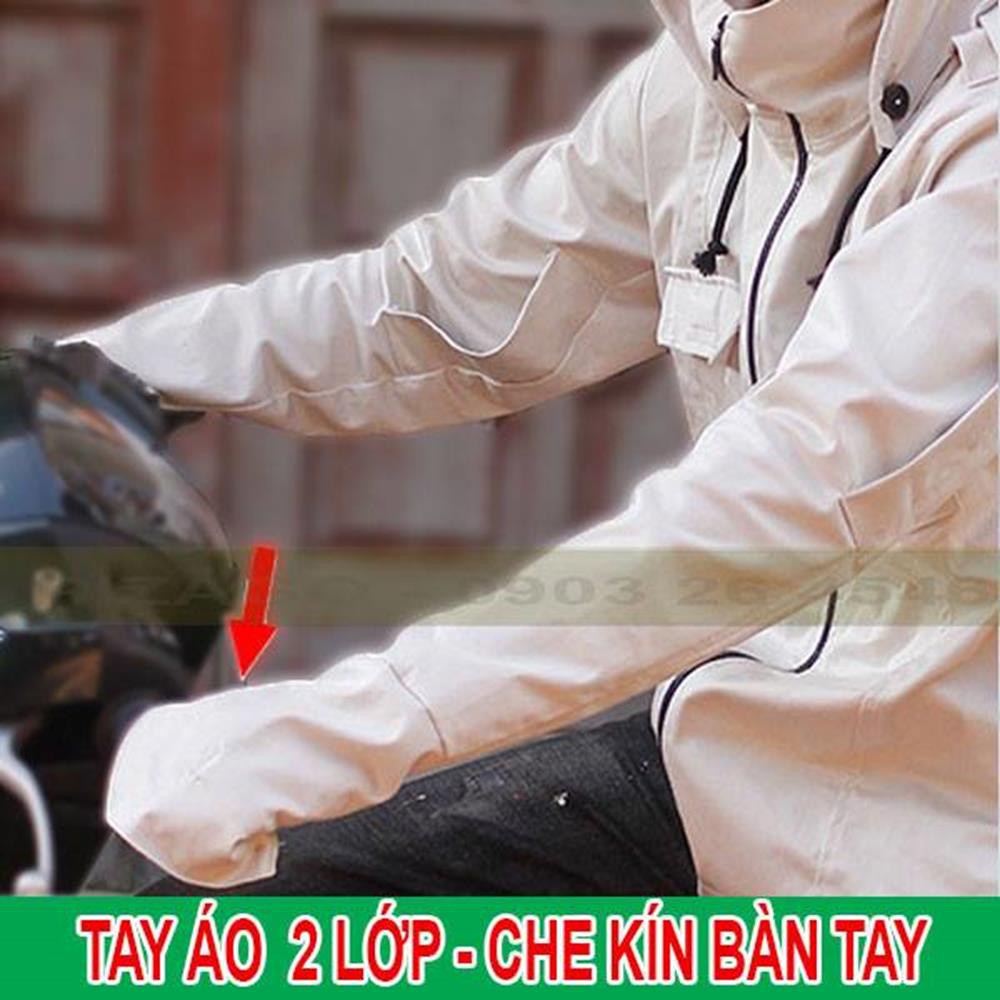 Áo chống nắng cho Nam loại Vải Kaki dày kiêm áo khoác có mũ