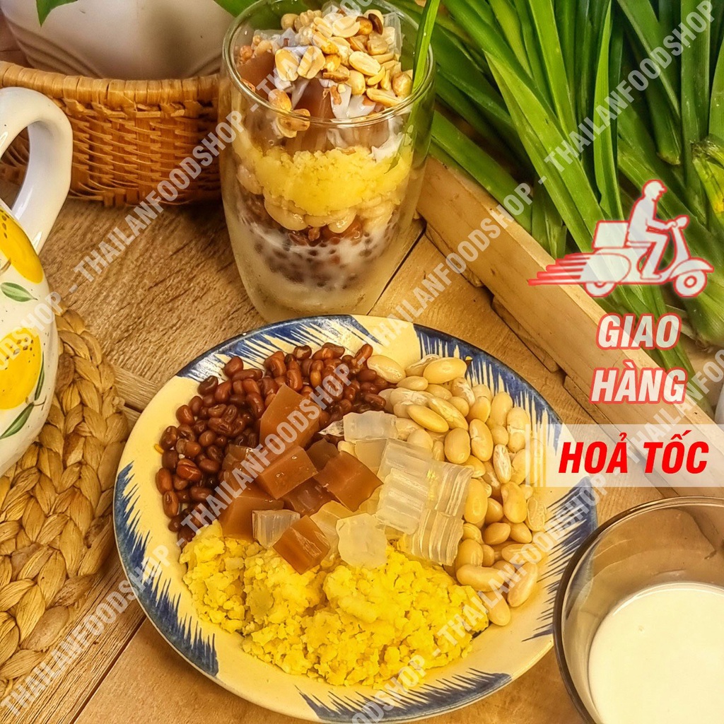 Set Chè Ba Màu Đầy Đủ Nguyên Liệu Nấu 10-12 Chén