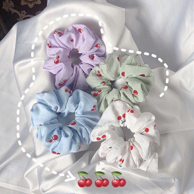 Scrunchies họa tiết quả cherry
