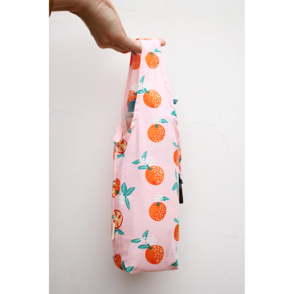 Túi vải 1 quai quả cam đựng bình nước, bình giữ nhiệt, ly giữ nhiệt, tumbler, thermal bottle/ Túi xách bảo vệ môi trường