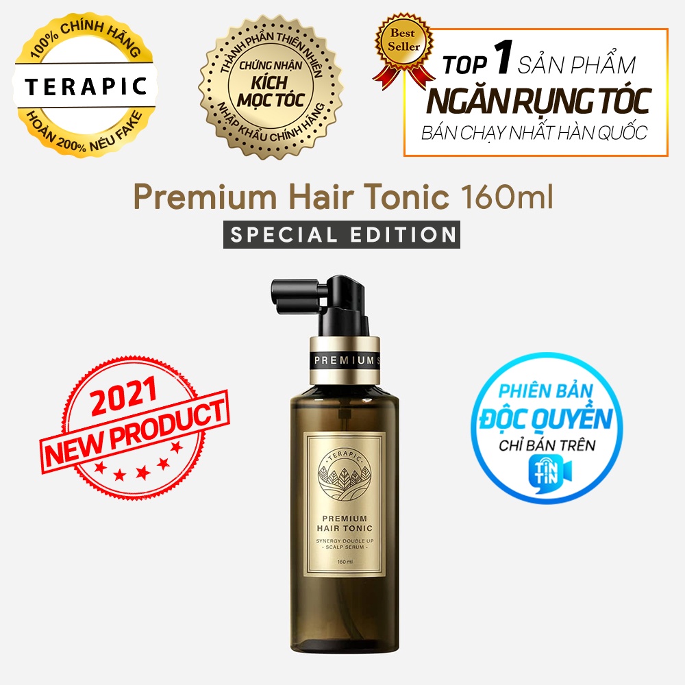 NEW 2021 - Tinh dầu mọc tóc Terapic Premium Hair Tonic Synergy Double Up 160ml (bản đặc biệt) giúp mọc tóc cực nhanh