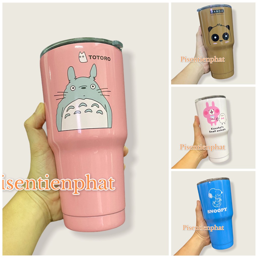 Ly Giữ Nhiệt 900ml in 3D cao cấp  Ảnh thật