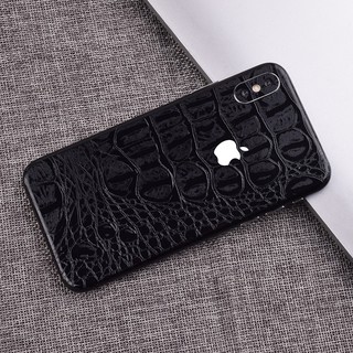 Miếng dán mặt lưng iphone giả da cá sấu full viền cao cấp