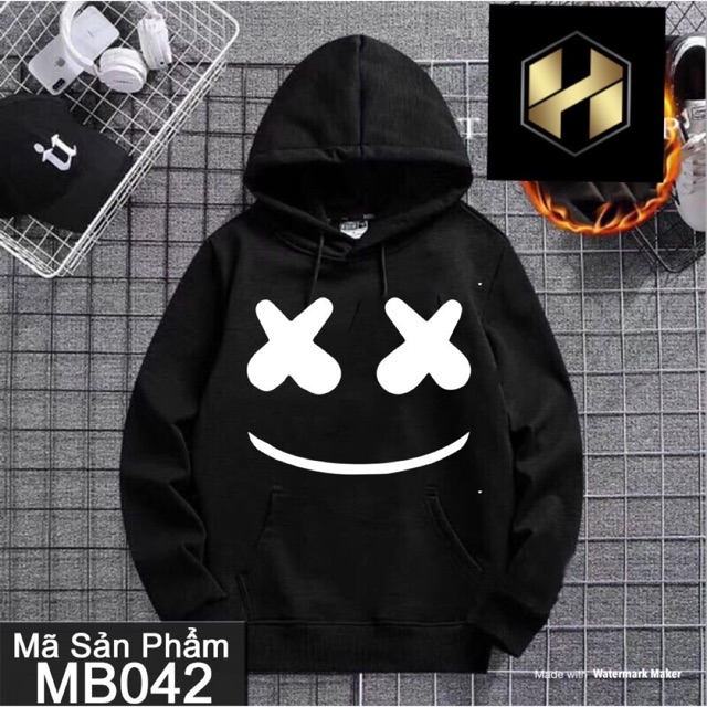 Áo hoodie unisex mặt cười x có bigsize đên hơn 100kg