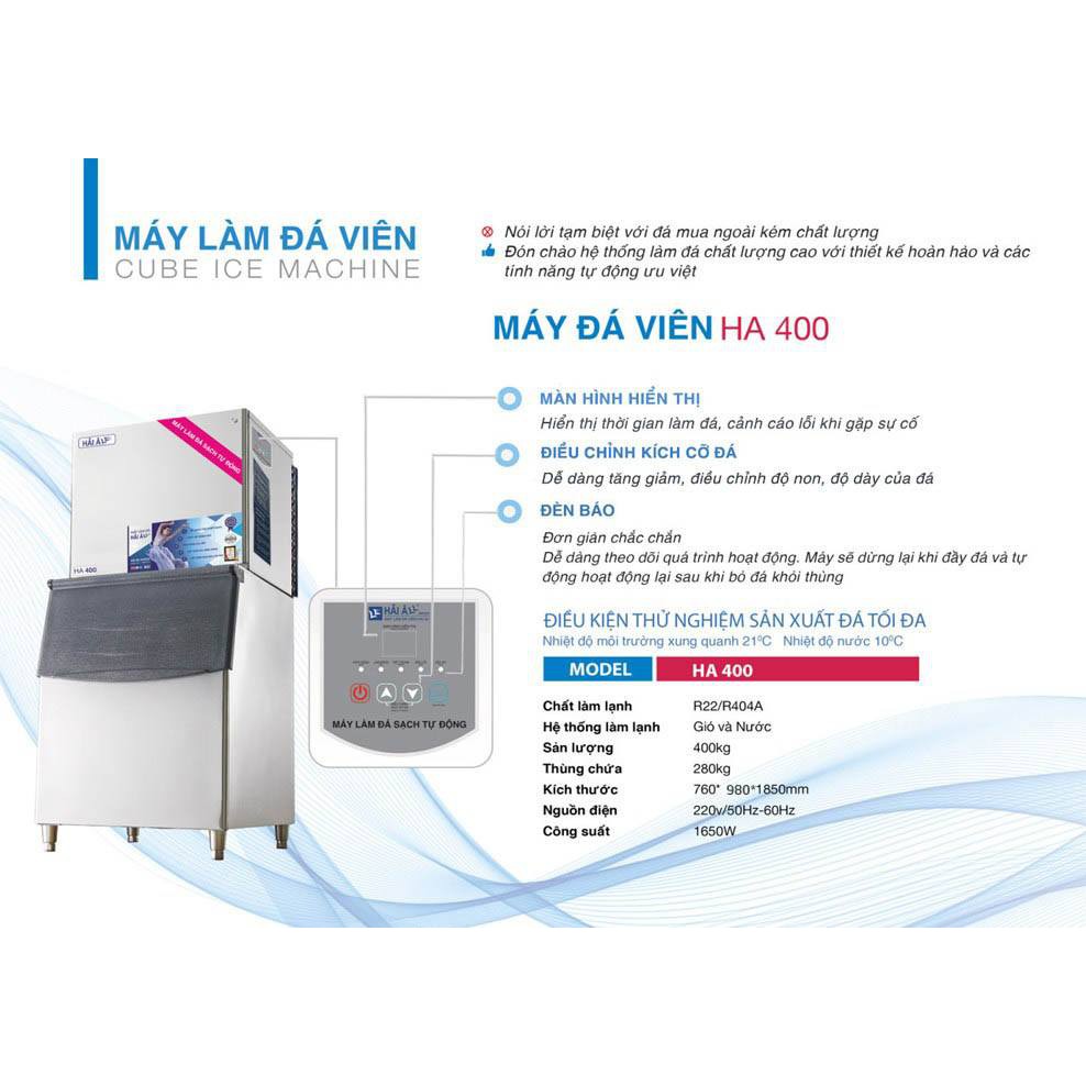 Máy làm đá HA 400 - Miễn phí lắp đặt