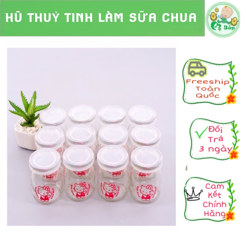 Hũ thuỷ tinh làm sữa chua , bánh flan cho bé , shop mẹ bắp
