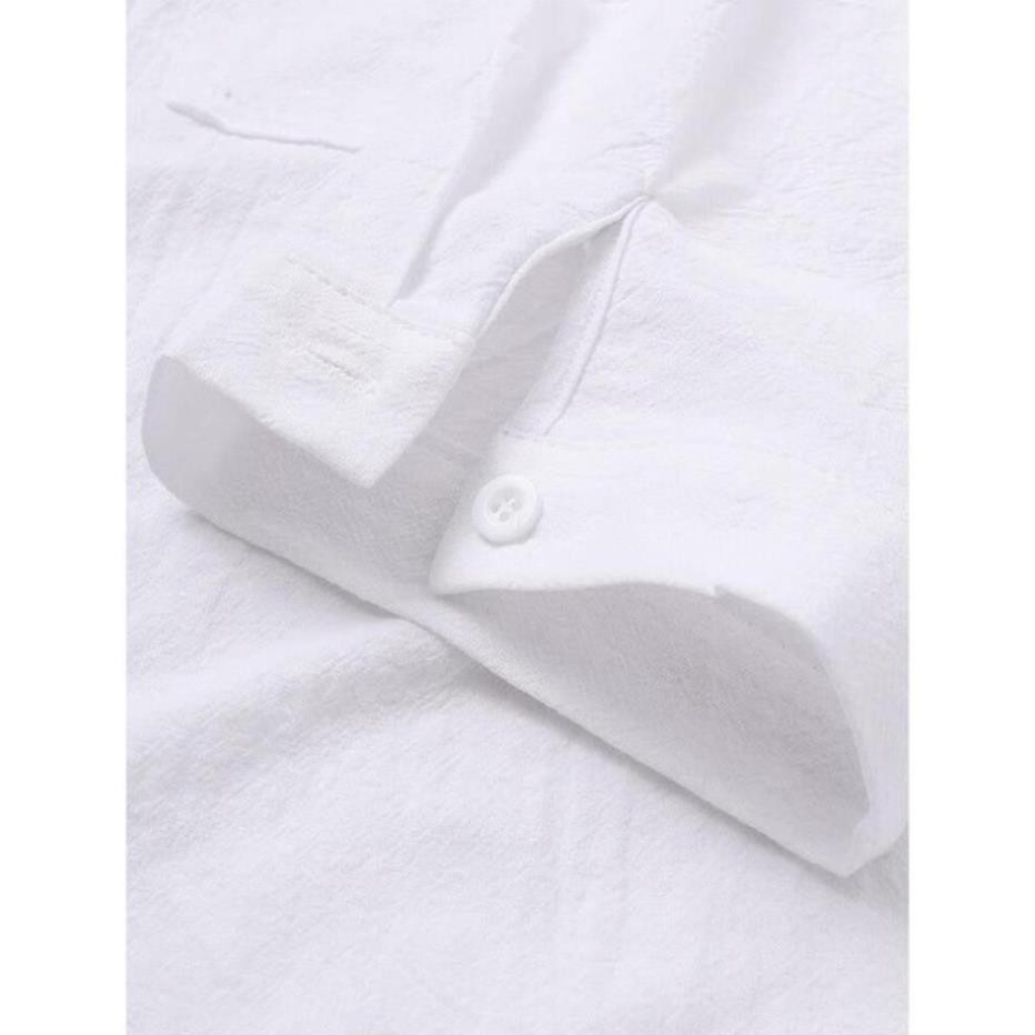 (NT) Áo Sơ Mi Nam Đũi Nhật Cổ Trụ (C) | BigBuy360 - bigbuy360.vn