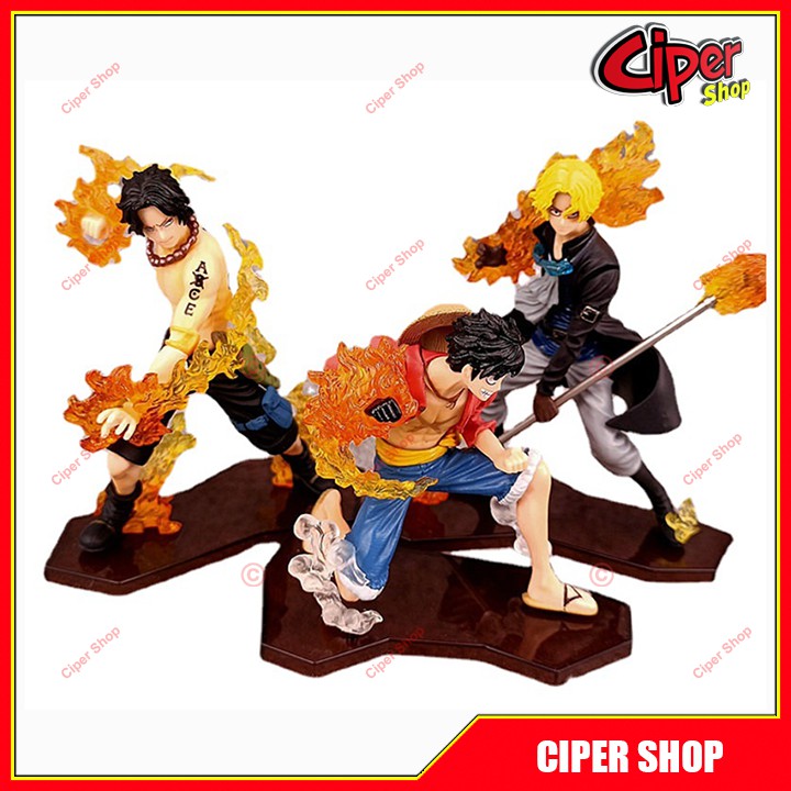 Mô hình 3 anh em Luffy - Ace - Sabo - Mô hình One Piece - Set 3 Figure Action Luffy Ace Sabo