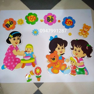 Combo tranh góc xốp trang trí