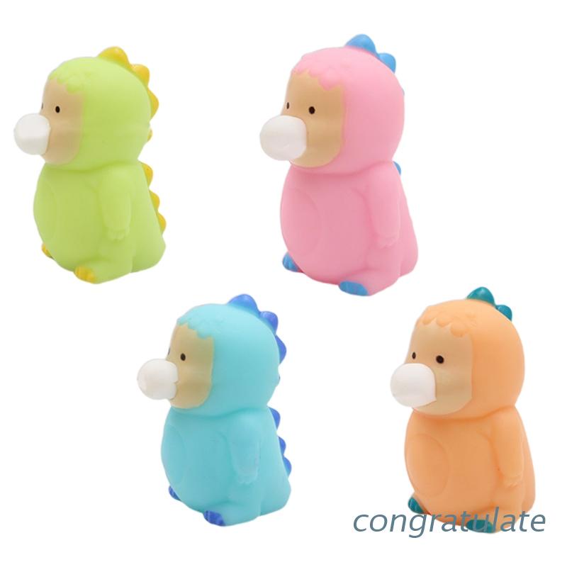 Đồ chơi bóp hình khủng long 3" có kèn thổi bong bóng vui nhộn