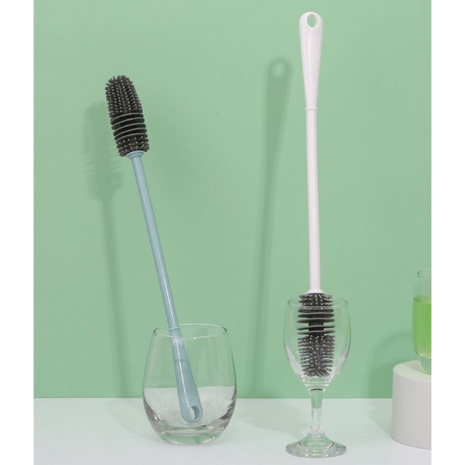 Cọ SILICON rửa ly/ bình sữa cán dài tiện lợi
