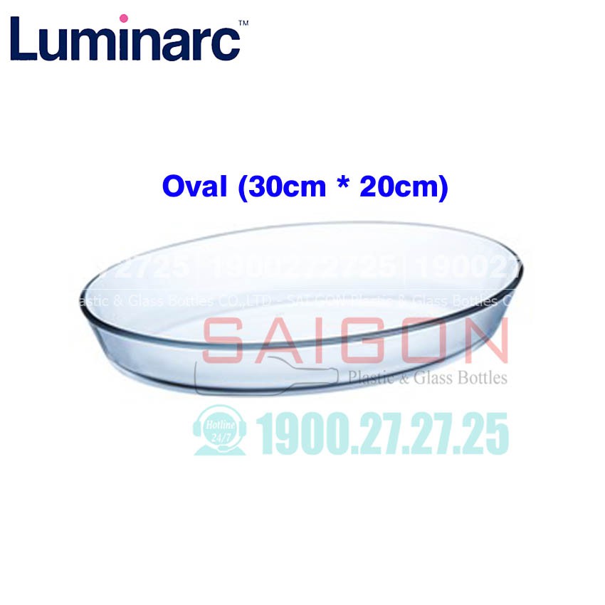 Khay Nướng Thủy Tinh Luminarc Oval J1338 , J1339 | Thùy Chọn Kích Thước ,Thủy Tinh Cao Cấp