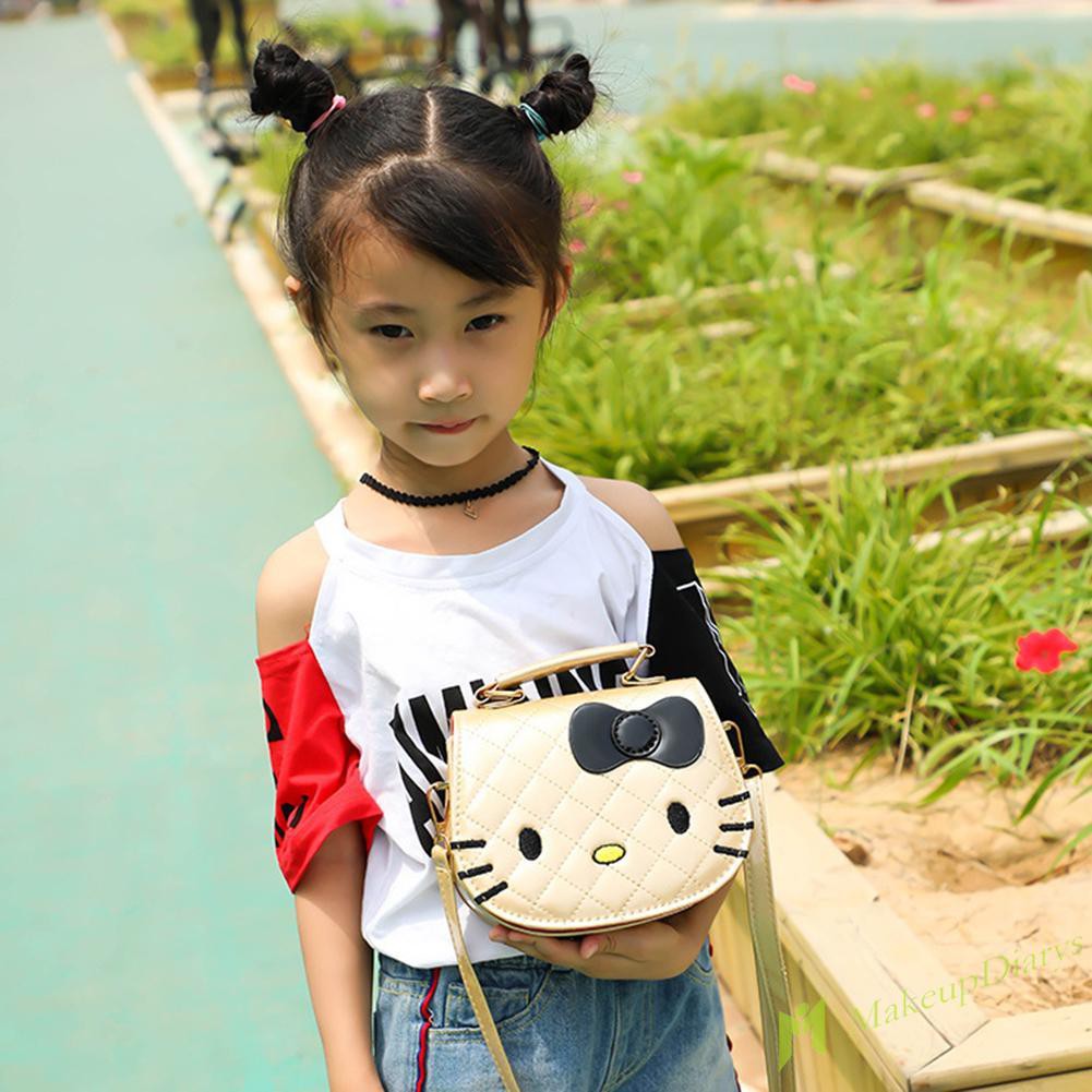 Túi Xách Da Pu Hình Hello Kitty Cho Bé Gái