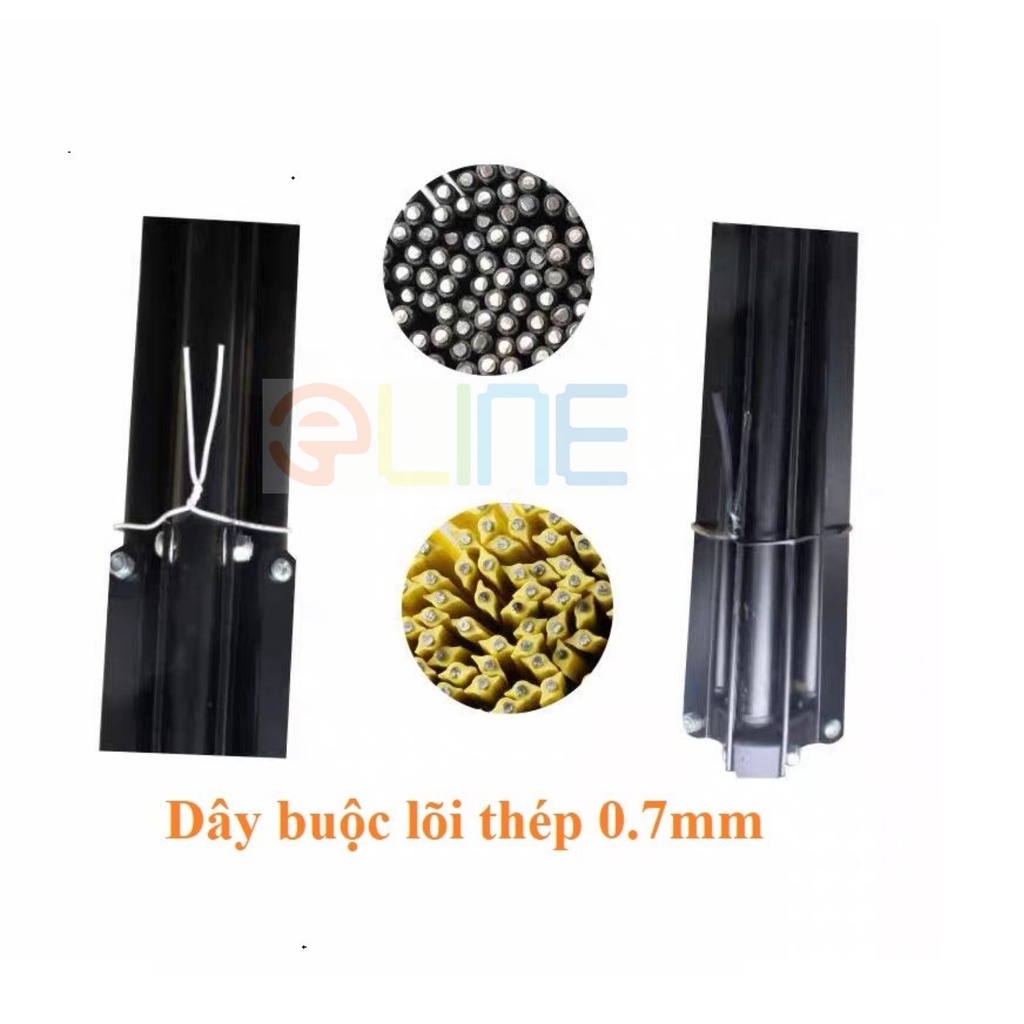 Dây buộc vỏ nhựa lõi thép 0.7mm, dây buộc cây, dây buộc điện tử, đồ chơi, 1000m