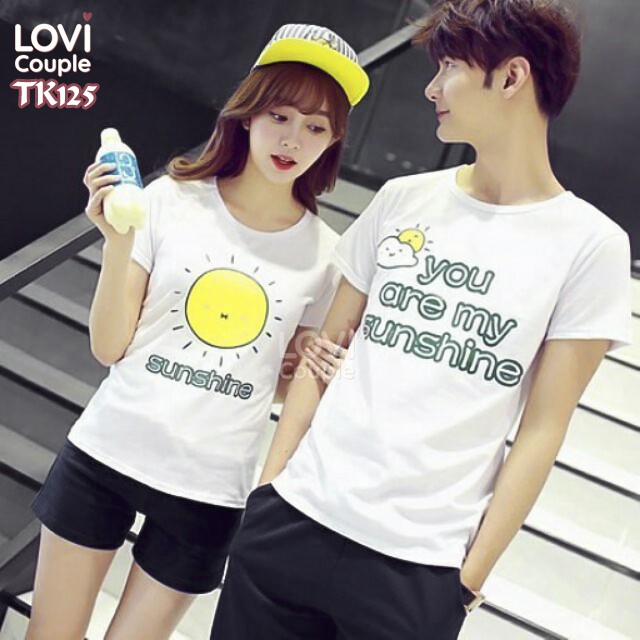 Áo thun cặp Đôi You Are My Sunshine TK125 - LoviCouple - Có FeedBack