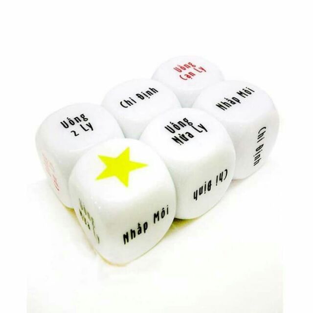 Xí ngầu uống bia (1set/5viên), xí ngầu chơi game, xí ngầu đẹp, đổ xí ngầu uống bia