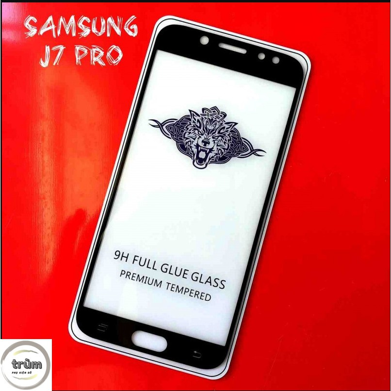 Kính Cường Lực SamSung j7pro/j7prime/j7plus full màn "CỨNG" siêu mỏng bảo vệ tối đa cho điện thoại của bạn